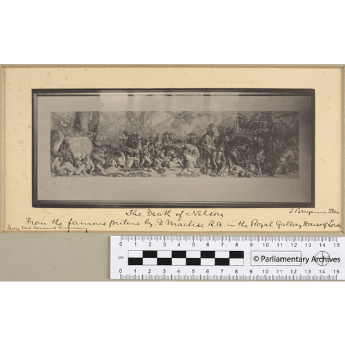 "The Death of Nelson" from 'Art Journal' engraving