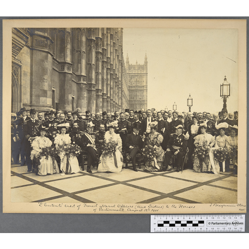 "L'entente" (Entente Cordiale) visit of French Naval Officers to the Houses of Parliament