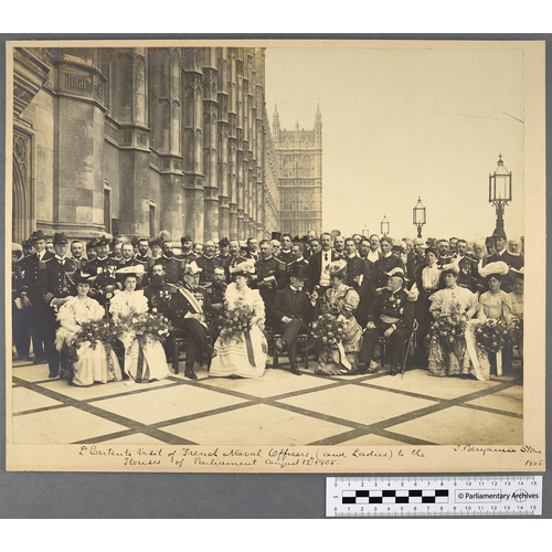 "L'entente" (Entente Cordiale) visit of French Naval Officers to the Houses of Parliament