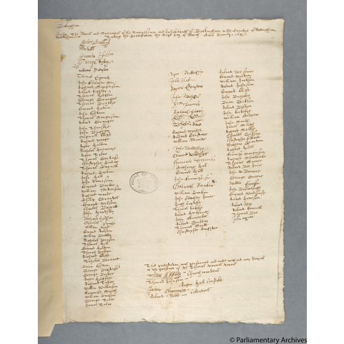 Protestation Return: Nottinghamshire: Bassetlaw Wapentake: Beckingham