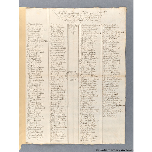 Protestation Return: Nottinghamshire: Broxtowe Hundred ? Greaslie [Greasley]