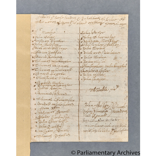 Protestation Return: Nottinghamshire: Thurgarton Hundred ? Holme