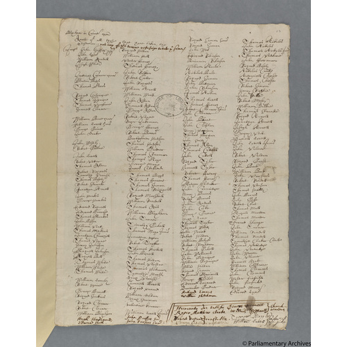 Protestation Return: Oxford: Bloxham Hundred ? Bloxham