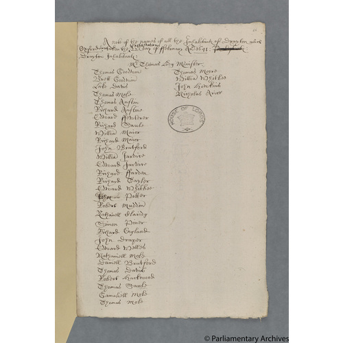 Protestation Return: Oxford: Bloxham Hundred ? Drayton