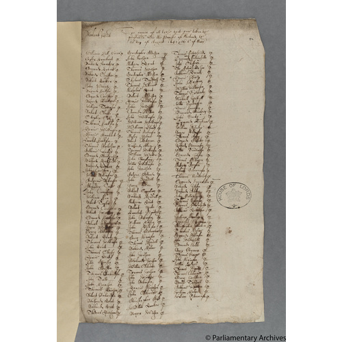 Protestation Return: Westmorland: West Ward: Morland