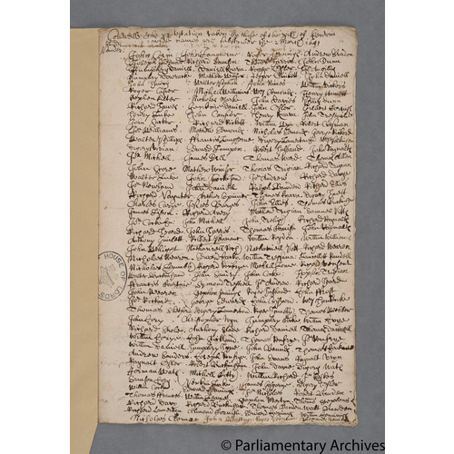 Protestation Return: Cornwall: Powder Hundred: Kenwyn