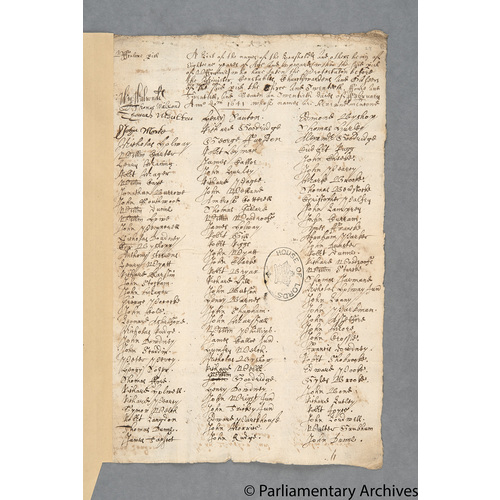 Protestation Return: Devon: Bampton Hundred: Uffculme