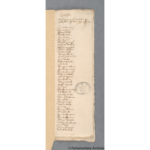 Protestation Return: Devon: Hayridge Hundred: Kentisbeare