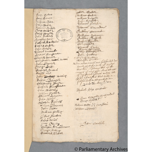 Protestation Return: Devon: Hayridge Hundred: Payhembury