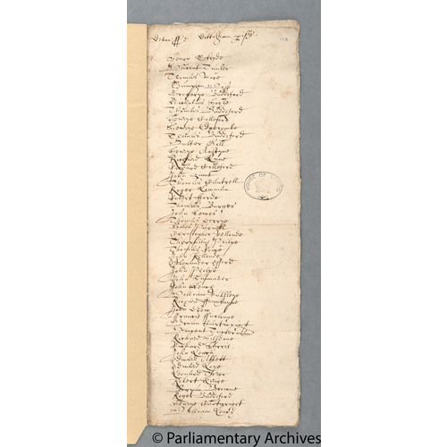 Protestation Return: Devon: Coleridge (North Division) Hundred ? Dittisham