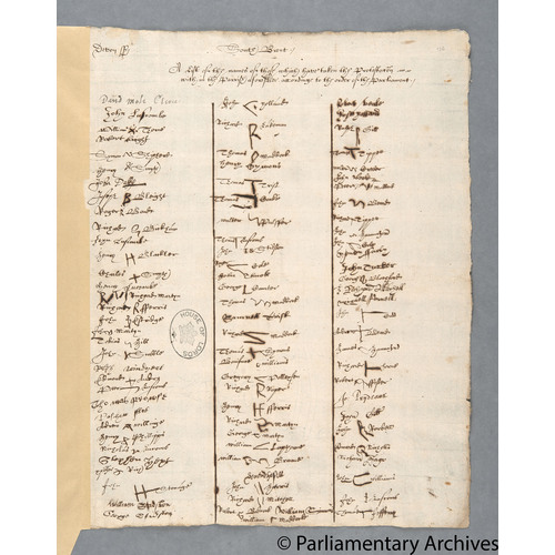 Protestation Return: Devon: Stanborough (North Division) Hundred ? South Brent