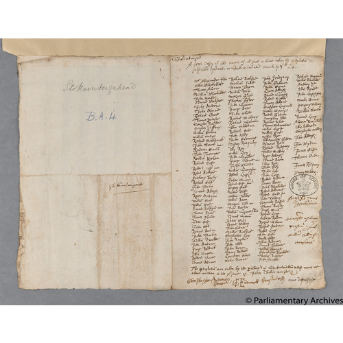 Protestation Return: Devon: Wondford (Part Only) Hundred: Stokeinteignhead