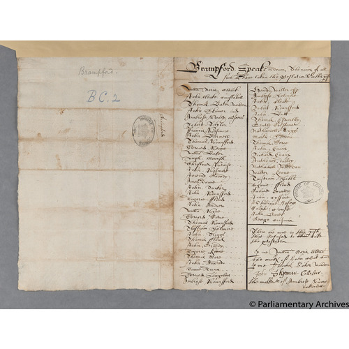 Protestation Return: Devon: Wonford (Part Only) Hundred: Brampford Speke