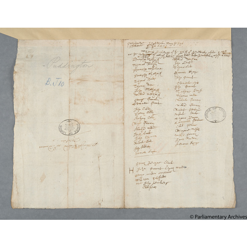 Protestation Return: Devon: Witheridge Hundred ? Puddington