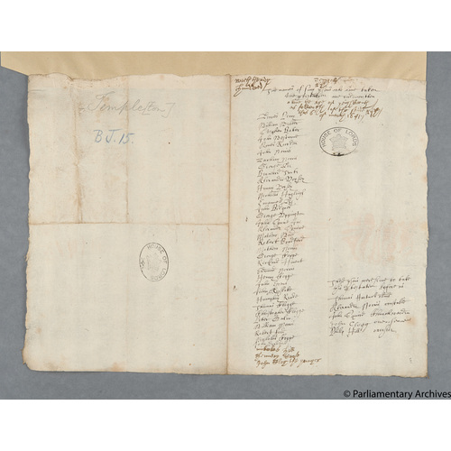 Protestation Return: Devon: Witheridge Hundred ? Templeton