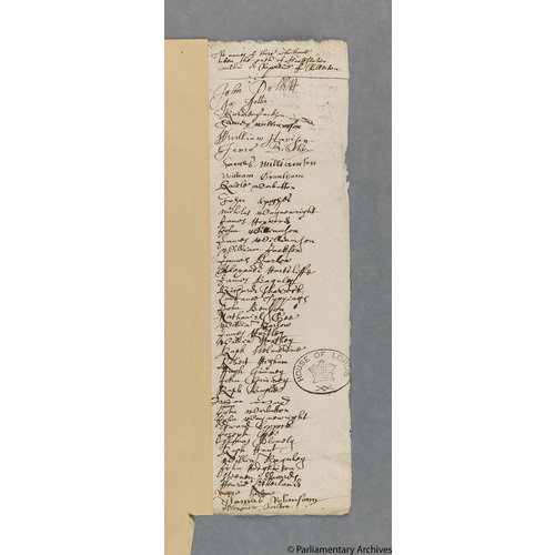Protestation Return: Lancaster: Salford Hundred: Chollerton