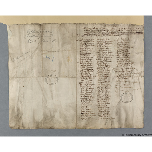 Protestation Return: Lincoln: Kesteven, Parts Of: Aveland Wapentake: Folkingham [Falkingham]