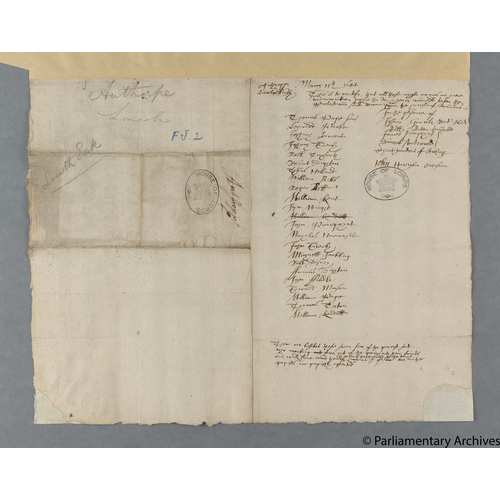 Protestation Return: Lincoln: Lindsey, Parts Of: Louth Eske Hundred: Althorpe