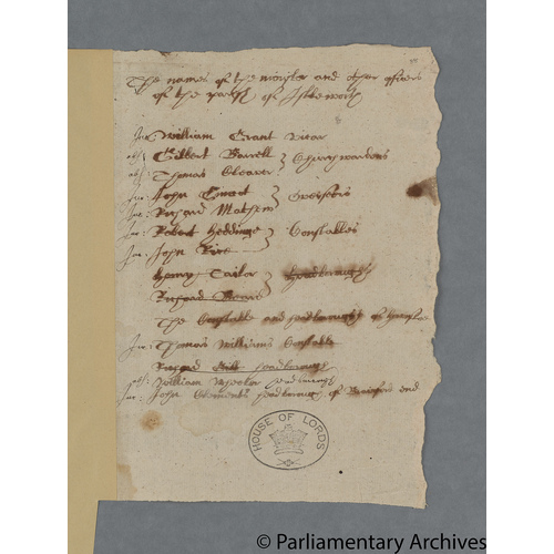 Protestation Return: Middlesex: Ossulston Division ? Isleworth Officers