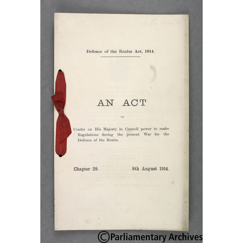 Defence of the Realm Act, c. 29