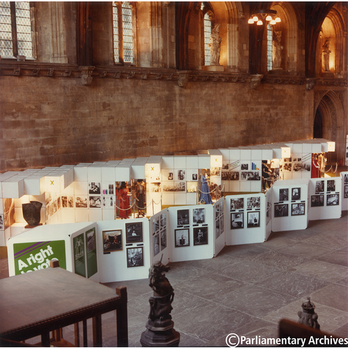 "A Right to Vote" Exhibition mounted in Westminster Hall, 3 -22 July 1978.