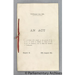 Thumbnail image for Parliament Act, c. 13